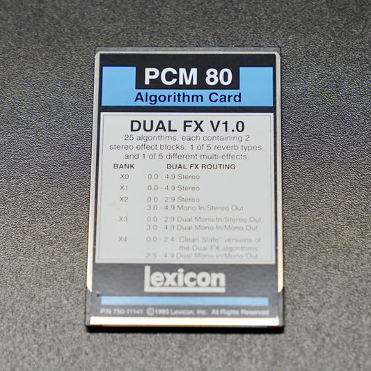 Tarjeta de algoritmo Lexicon PCM80 Dual FX V1.0