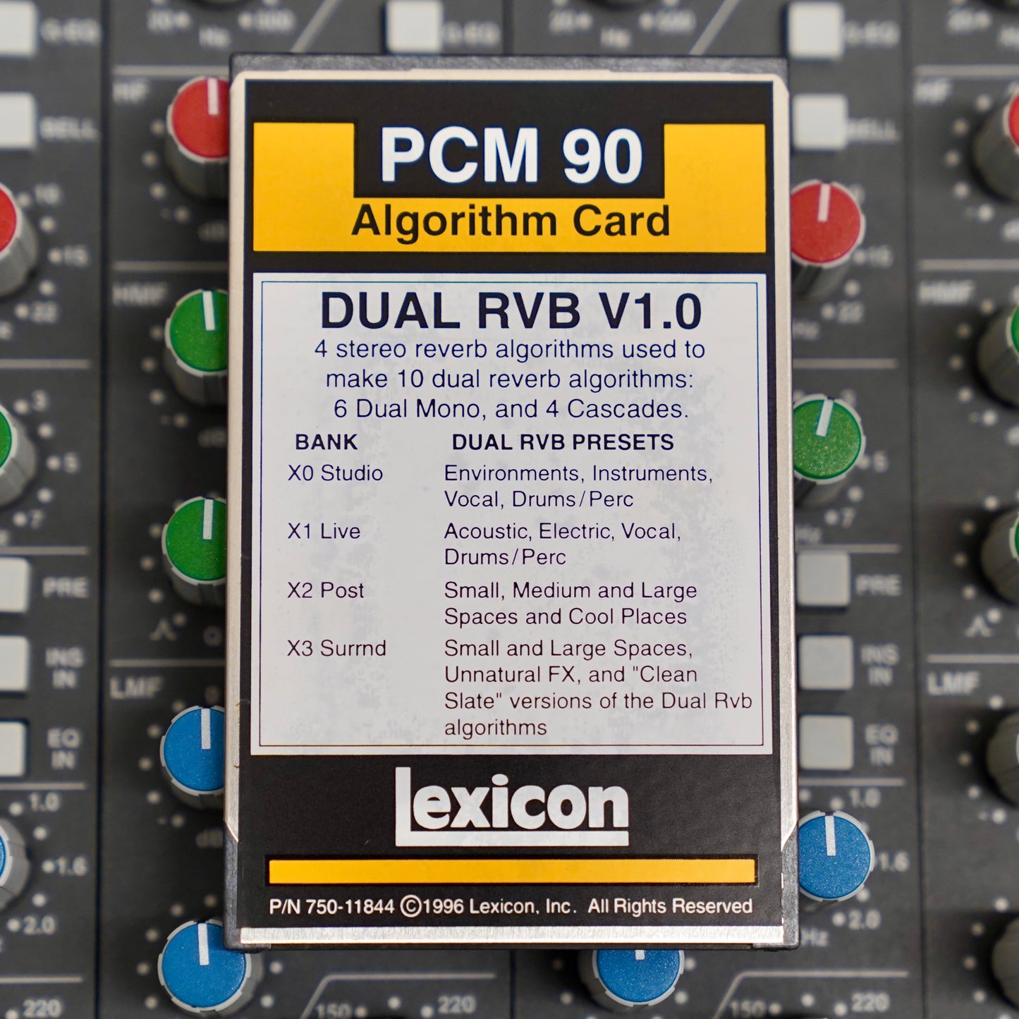 Lexicon PCM 90 Dual RVB V1.0 Algorithm Card