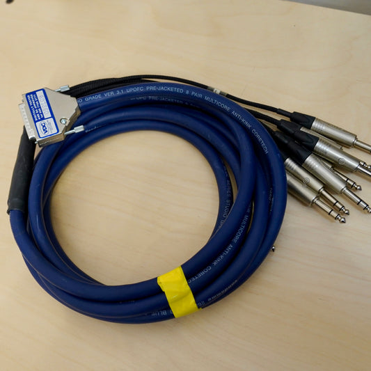 4m Van Damme/Neutrik DB25 to 1/4” TRS Loom