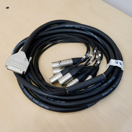 3.5m Neutrik/Kelsey DB25 to Male XLR Loom