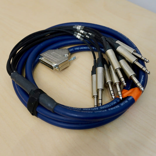 3m Van Damme/Neutrik DB25 to 1/4” TRS Loom
