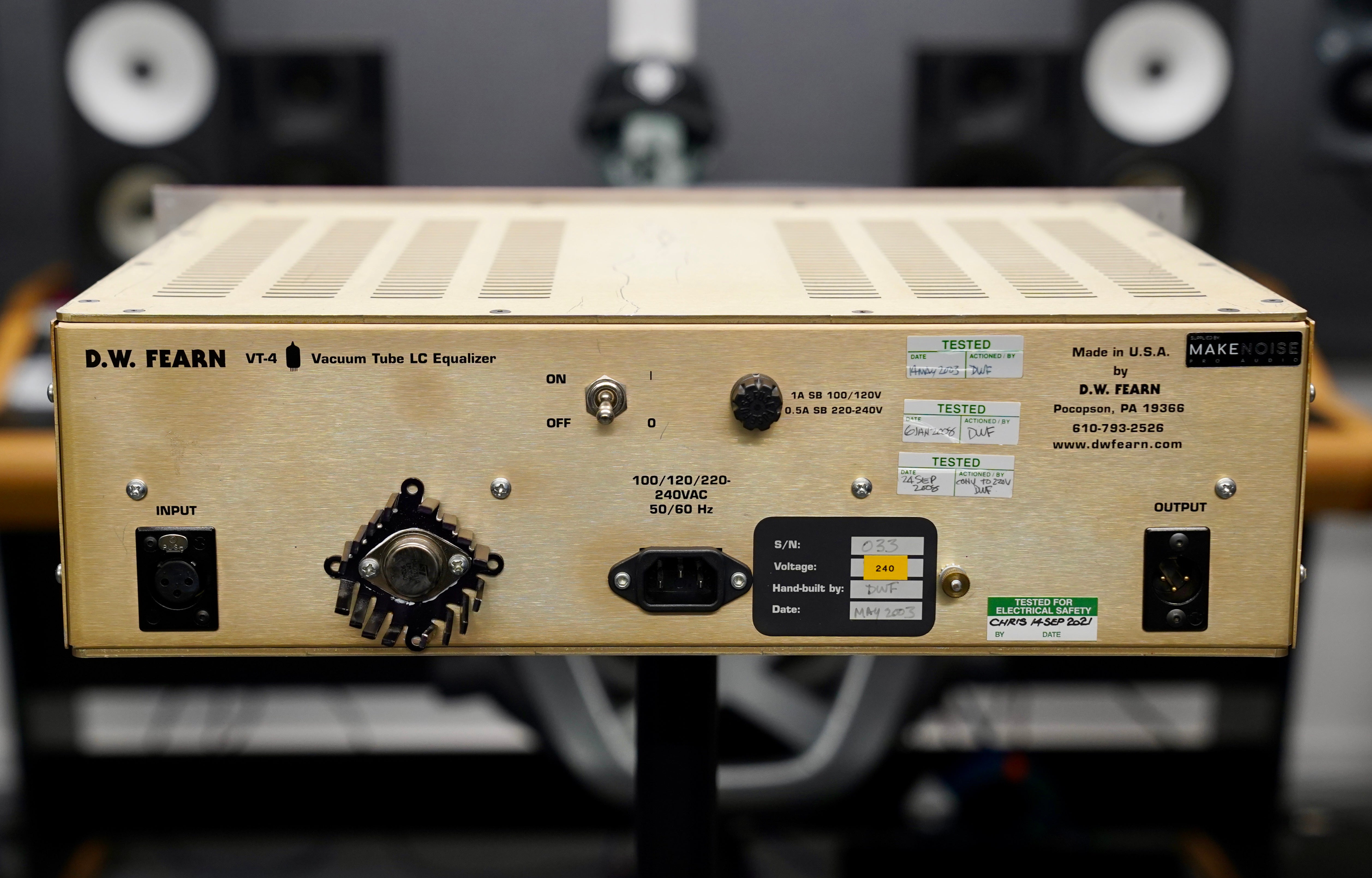 DW Fearn VT4 Single Channel Tube Equalizer