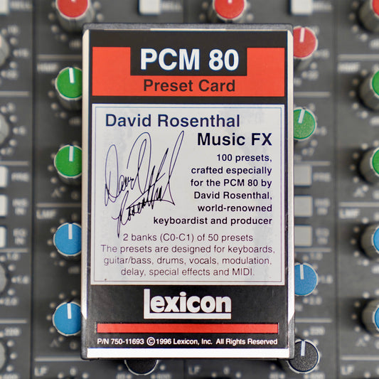 Lexicon PCM 80 David Rosenthal Music FX Preset Card