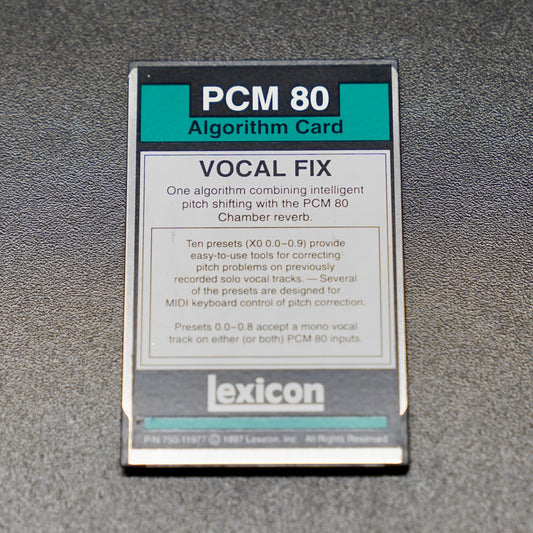 Tarjeta de algoritmo de corrección vocal Lexicon PCM80