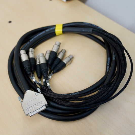 4m Neutrik/Kelsey DB25 to Female XLR Loom