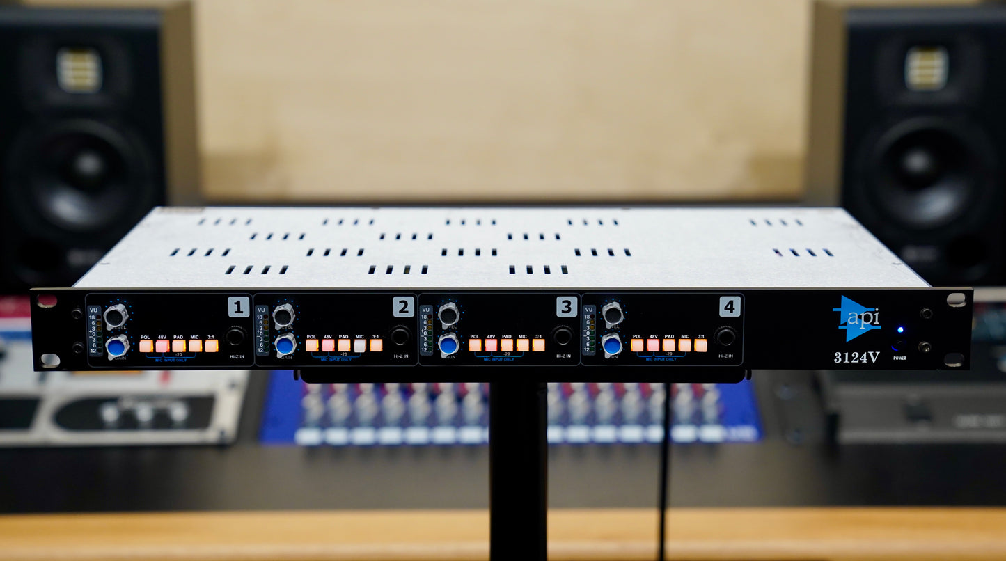 API 3124V 4-Channel Microphone/Line Preamp