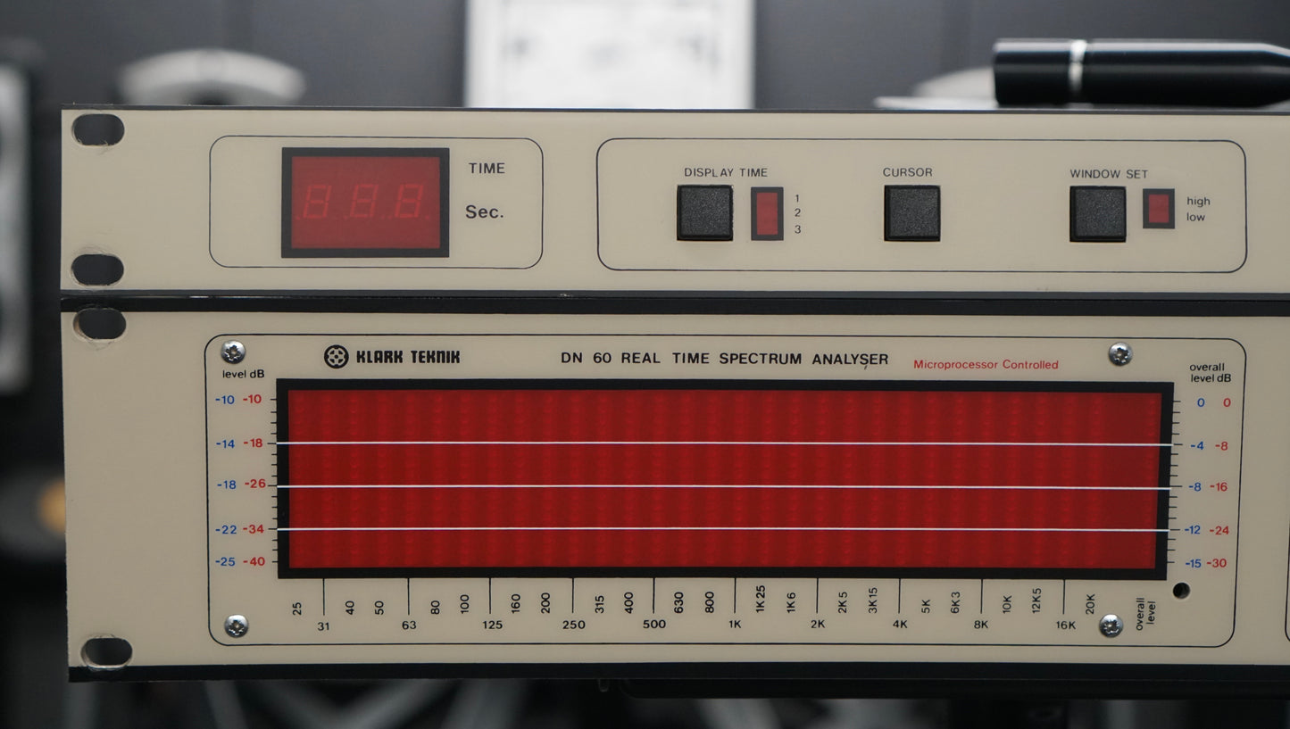 Klark Teknik DN60 Audio Analyser w/ RT60 + 6051 Measurement Mic