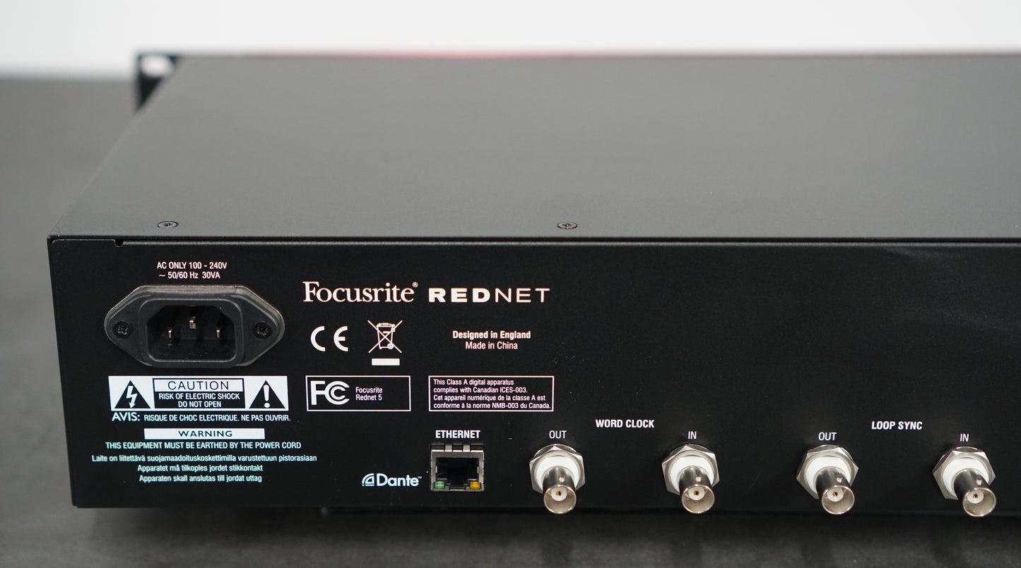 Focusrite RedNet 5 32x32 Pro Tools | HD™ Interface